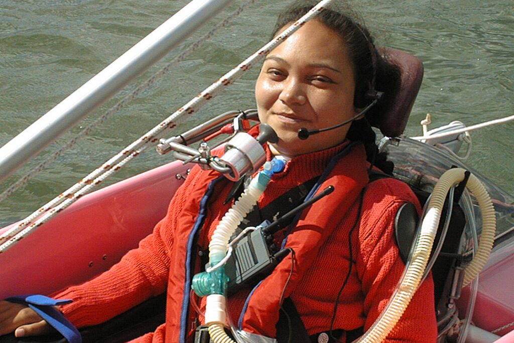 Sailing using adaptive equipment