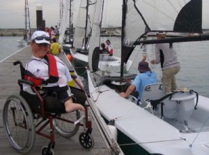 Sailor ready to board